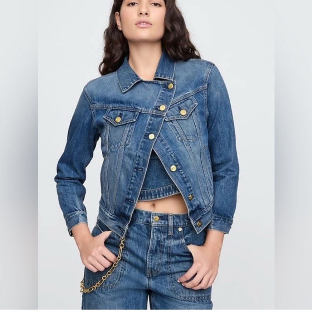 GAP x Cult Gaia Collab Asymmetrical Denim Jacket